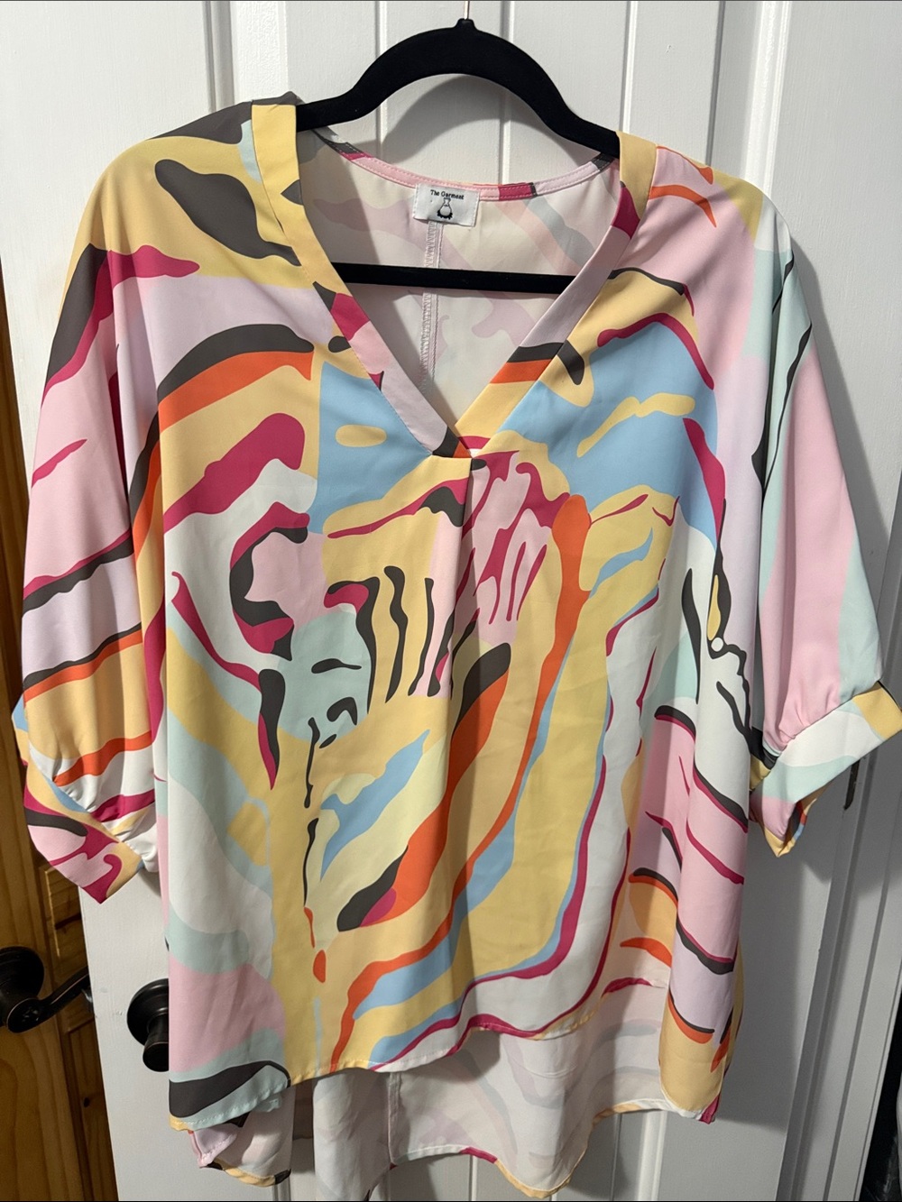 The Limited Pastel Abstract V-Neck Tunic - Multicolor